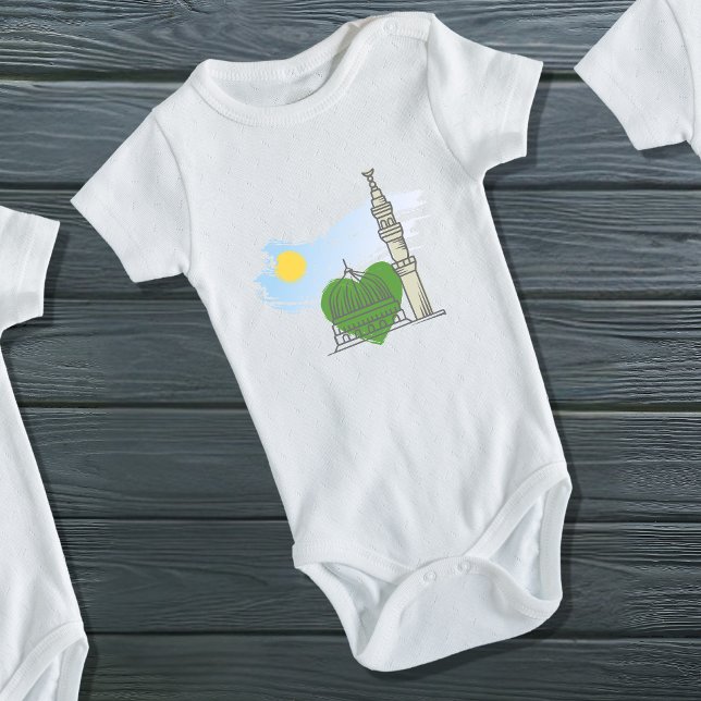 Baby växer: Kärlek Heart Masjid an-Nabawi T Shirt (Skapare uppladdad)