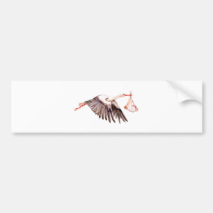 Baby vid Stork Bildekal