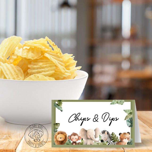 Baby Vild Djurplats i Bord Placeringskort (Skapare uppladdad)