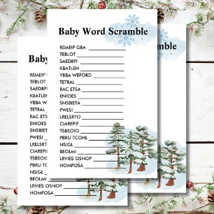 Baby Vinter Snowflake Ordklippningsspel