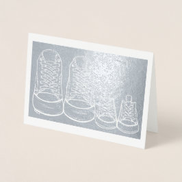 Baby visar nya ankomst Grattisar Nyfödd bebis Folierat Kort