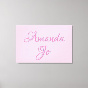 Baby Wall Art (rosa) Canvastryck