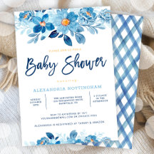 Baby Watercolor Blommigt Baby Shower