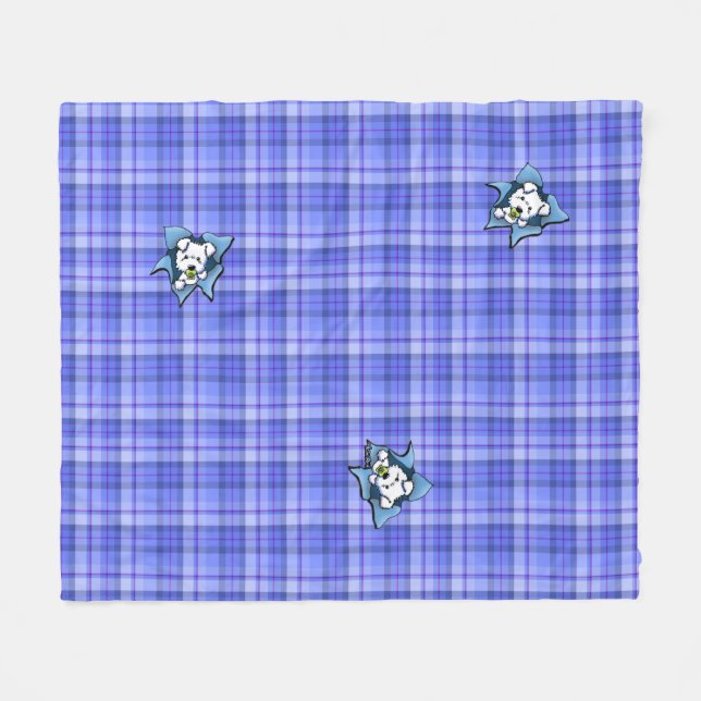 Baby Westie BLAST Play Fleece Blanket (Framsidan (Horisontell))