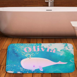 Baby Whale Gnistra Rosa Nautical Personal Nursery Badrumsmatta