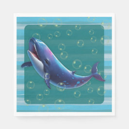 Baby Whale Paper Napkins Pappersservett