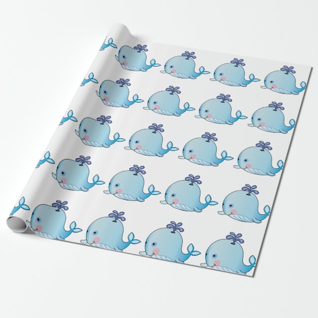 Baby Whale Presentpapper (Utrullad)