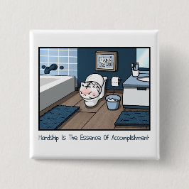 Baby White Tiger Hardship Badge Funny Tecknad Cat Knapp