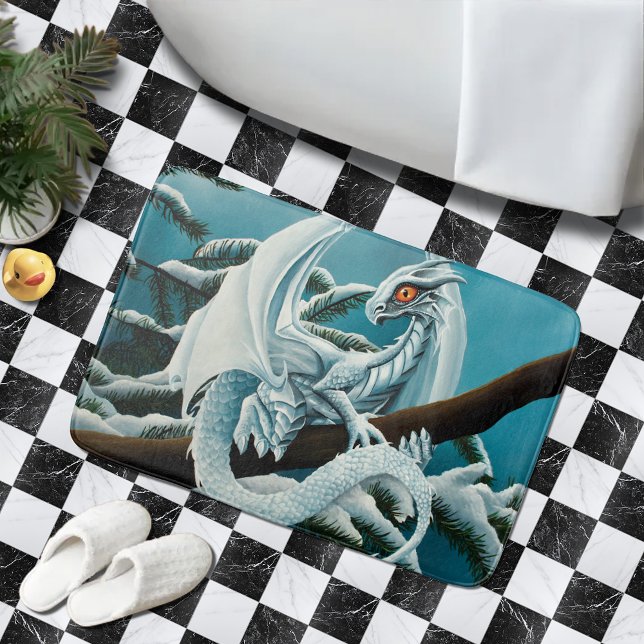 Baby White Winter Dragon Badrumsmatta (Skapare uppladdad)