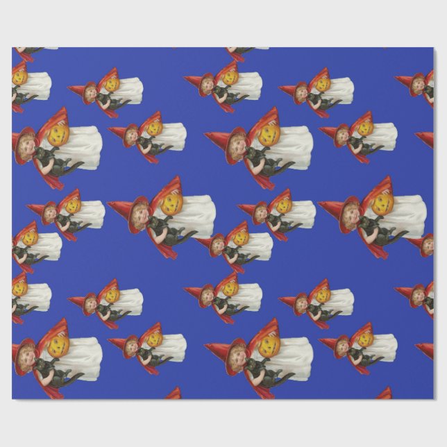 Baby witches Halloween night Presentpapper (Platt)