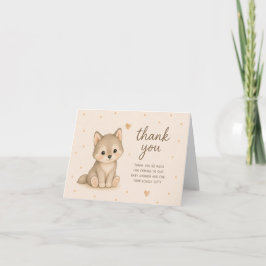 Baby Wolf Baby Shower Tackkort
