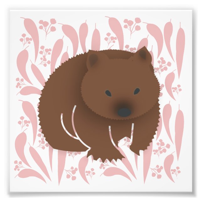 Baby Wombat Fototryck (Framsidan)