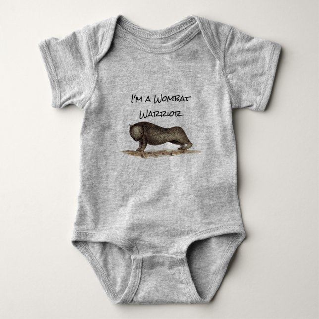 Baby Wombat Warrior T-Shirt (Framsida)