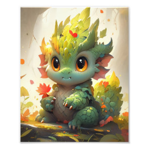 Baby Woodland Dragon Fototryck
