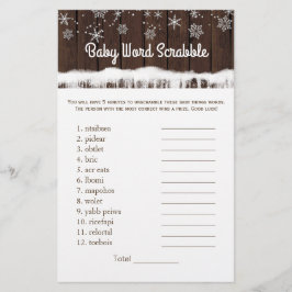 Baby Word Scramble Nursery Rhyme Baby Shower-spel