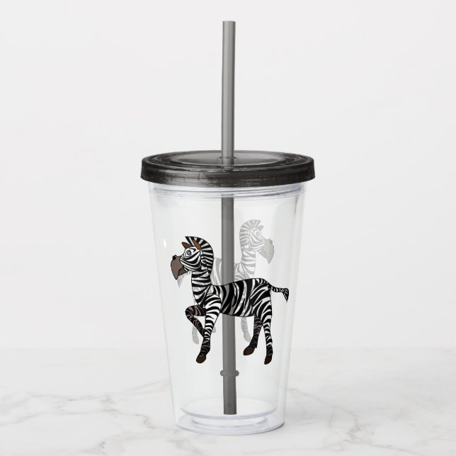 Baby Zebra Acrylic Tumbler Take Away Mugg (Framsida)