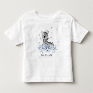 *~* Baby Zebra Blommigt Jungle Boy Småbarn Kid T Shirt