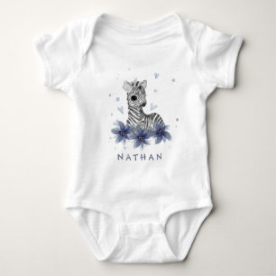 *~* Baby Zebra Blommigt Jungle Pojke ett biet T Shirt