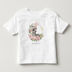 *~* Baby Zebra Blommigt Swing Jungle Girl Småbarn T Shirt