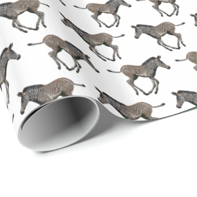 Baby Zebra Frenzy Inpackningspapper Presentpapper (Rullad Hörn)