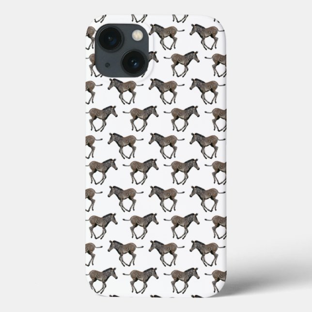 Baby Zebra Frenzy iPad-fodral (Vit) (Baksida)