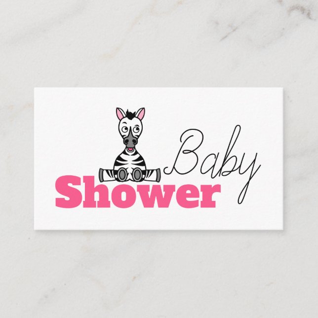 Baby Zebra, inbjudan till babyskor Biljett (Framsida)