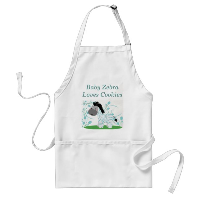 Baby Zebra Kärlek CookiesKitchen Apron Förkläde (Framsidan)