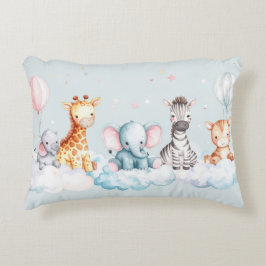 Baby Zebra med alla sina vänner Prydnadskudde