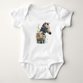 Baby Zebra med blommor T Shirt