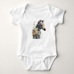 Baby Zebra med blommor T Shirt