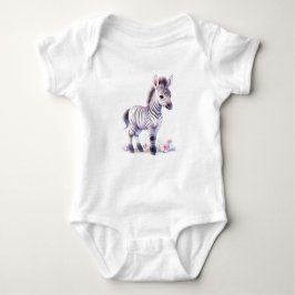 Baby Zebra med blommor, Zoo, Safari T Shirt