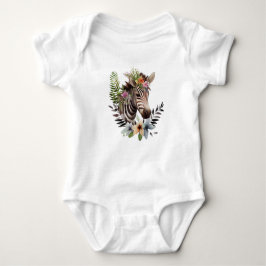 Baby Zebra med krans av blommor T Shirt