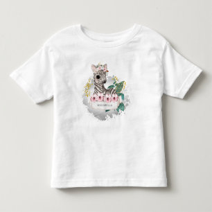 *~* Baby Zebra Namn Flowers Jungle Sweet Girl T Shirt