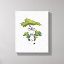 Baby Zebra Safari Kanvastryck