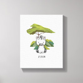 Baby Zebra Safari Kanvastryck