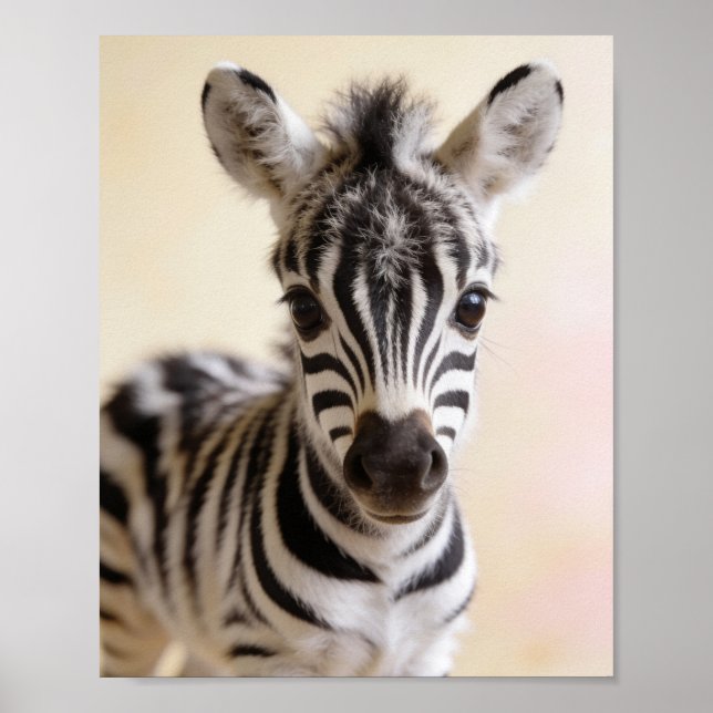 Baby Zebrafåle Nurseries Väggkonst (Framsidan)