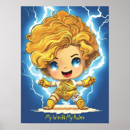Baby Zeus "My World My Regler" Poster