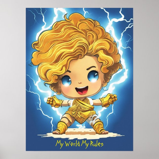 Baby Zeus "My World My Regler" Poster (Framsidan)