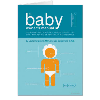 Babyägarens handbok hälsningskort