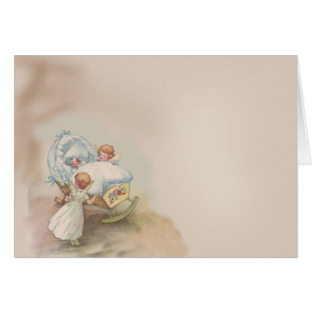 Babyänglar Hälsningskort (Framsidan Horizontal)