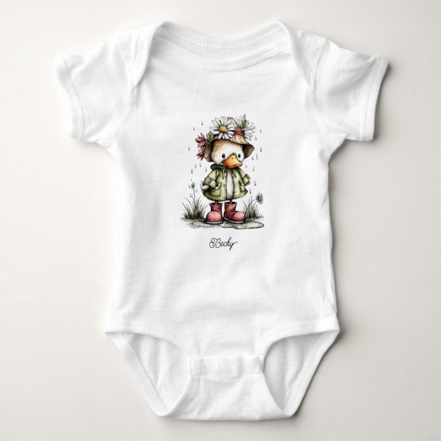 Babyankan leker i regnet t shirt (Framsida)