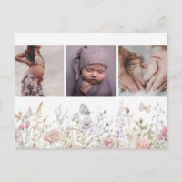 Babyannonsering för vårens vilda blomsterfält