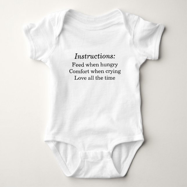 Babyanvisningar Tee Shirt (Framsida)
