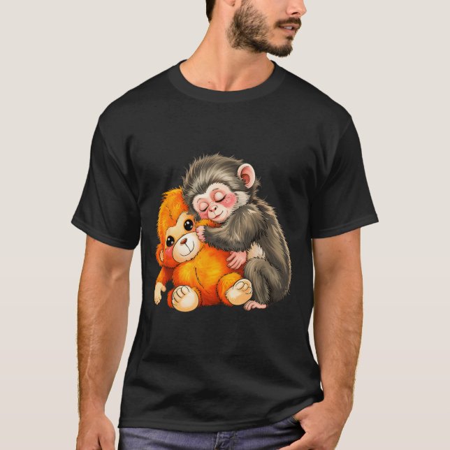Babyapa slår  t shirt (Framsida)
