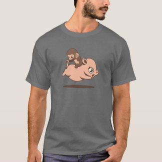 Babyapa (som tillbaka går på en gris) tee shirt