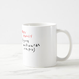 Babyapa (som tillbaka rider på en gris) kaffemugg