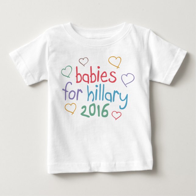 Babyar för Hillary 2016 Tee Shirt (Framsida)