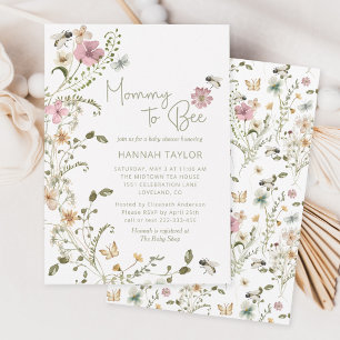 Babybabyskor för mamma till Blommigt Inbjudningar
