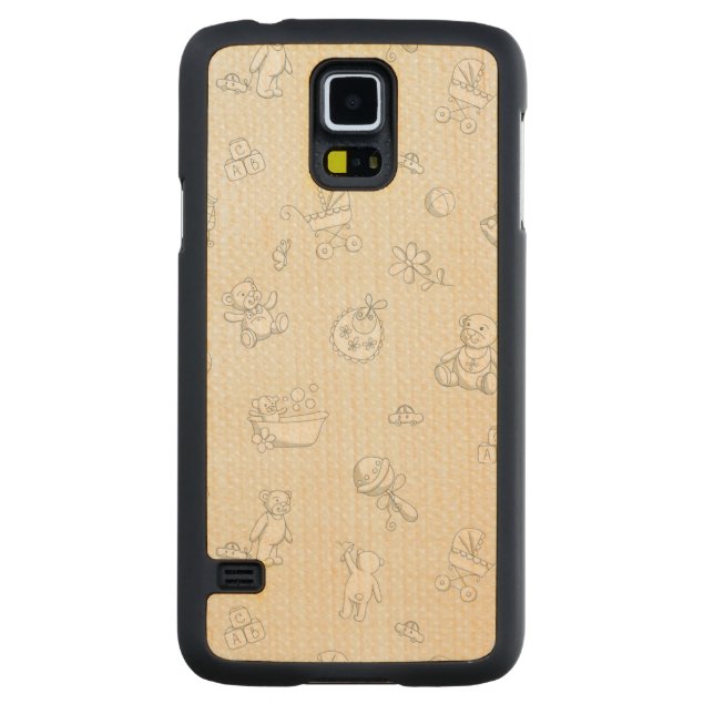 Babybakgrund Carved Lönn Galaxy S5 Slim Skal (Baksidan)