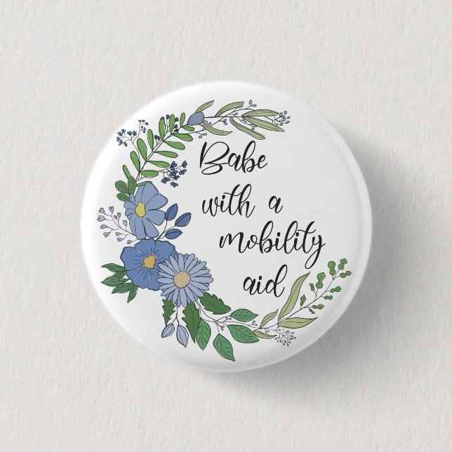 Babybarn med rörlighetsstöd knapp (Framsida)